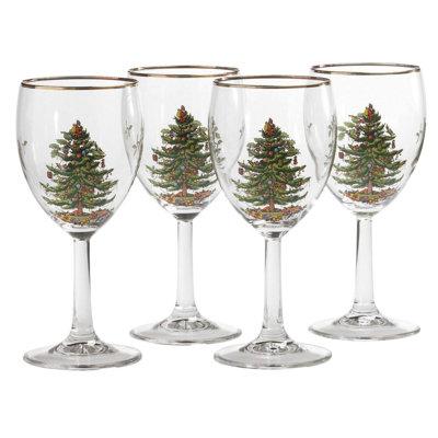 Spode Christmas Tree Wine Glasses