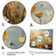 «Yellow Grey Buttercups Golden Glow Patchwork», reproduction sur toile-1409037902-1409037888
