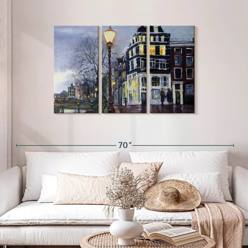 Sirci au crépuscule, Amsterdam, H 28 po x l 45 po