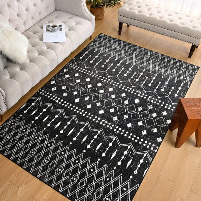Gingham Shag Area Rug
