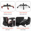 Blue Elephant Adjustable Ergonomic Faux Leather PC & Racing Game Chair with Footrest-415451123