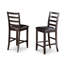 Cet ensemble de salle à manger à hauteur de comptoir 9 pièces comprend une table de cuisine carrée avec piédestal et 8 chaises de salle à manger en similicuir de 54 po x 54 po, cappuccino-98589824-129910328-129910329