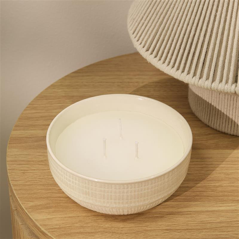 Plant / Floral Scented Tumbler Candle with Ceramic Holder