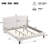 Upholstered Platform Bed with Wingback Headboard