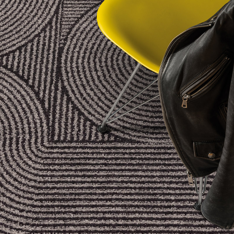 Bradshaw Charcoal Geometric Area Rug, Rectangle 200 x 290cm