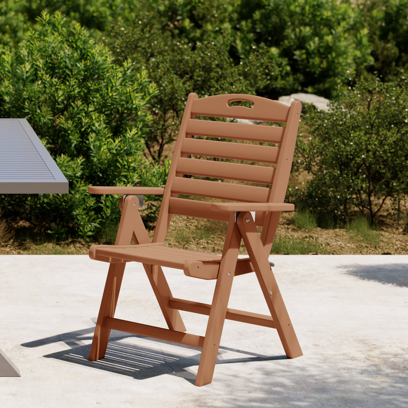 Laguna Patio Folding Highback Dining Chair, Teak