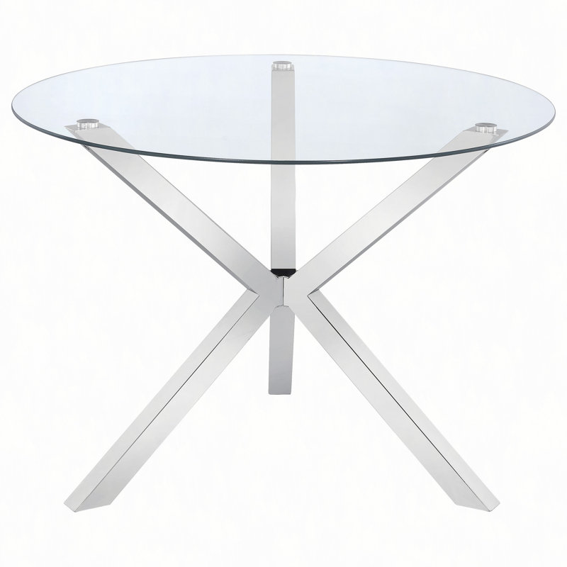 Isolde Chrome 41-inch Dining Table
