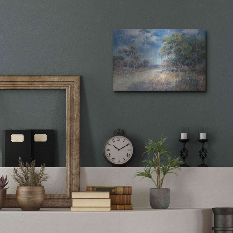 «Road To The Hills» par Stellar Design Studio, art mural en métal, 36 po x 24 po, H 12 po x l 16 po