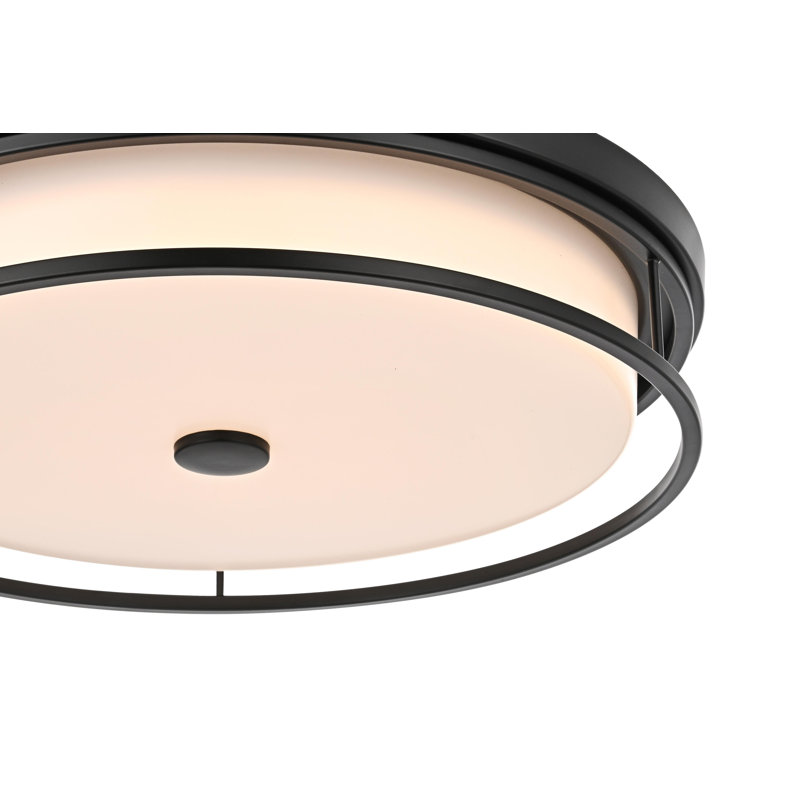 Ashok 20 inch LED Flush Mount , Black