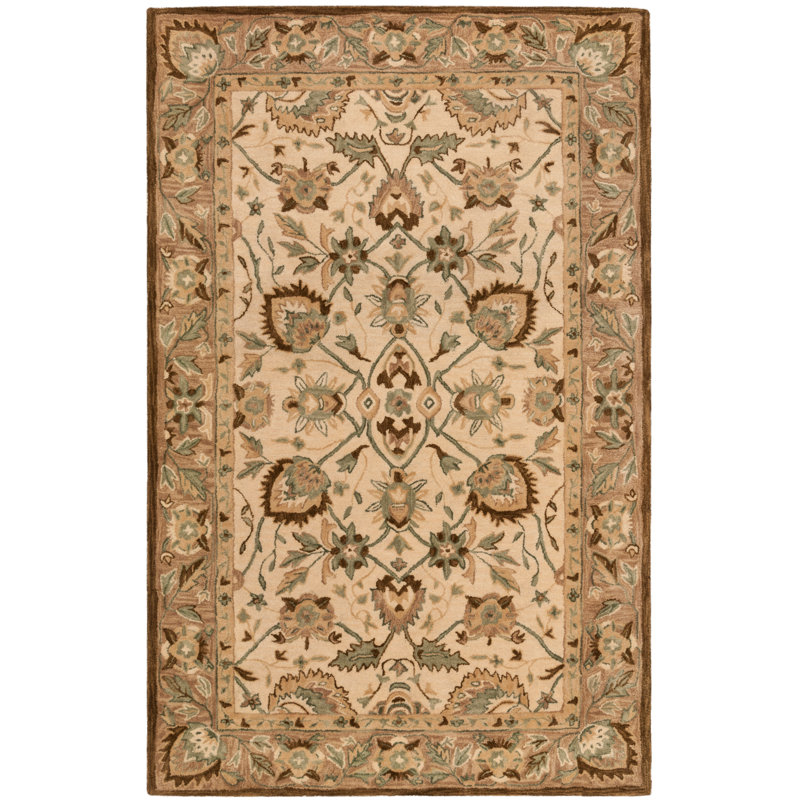 Desmonde Hand Tufted Wool Oriental Rug, Rectangle 4' x 6'