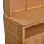 Banc de rempotage en bois de sapin rustique 45,3 po avec rangement spacieux et double fonctionnalité-124512691