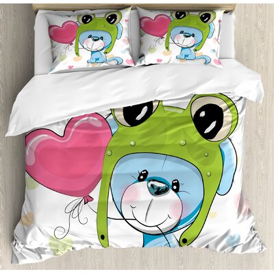 Cartoon Duvet Cover Set -  Ambesonne, nev_13703_queen