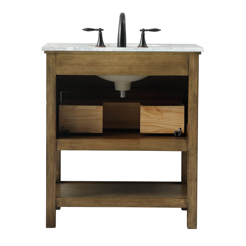 Ensemble de meuble-lavabo simple 30 po Bonsai, Bois flottant