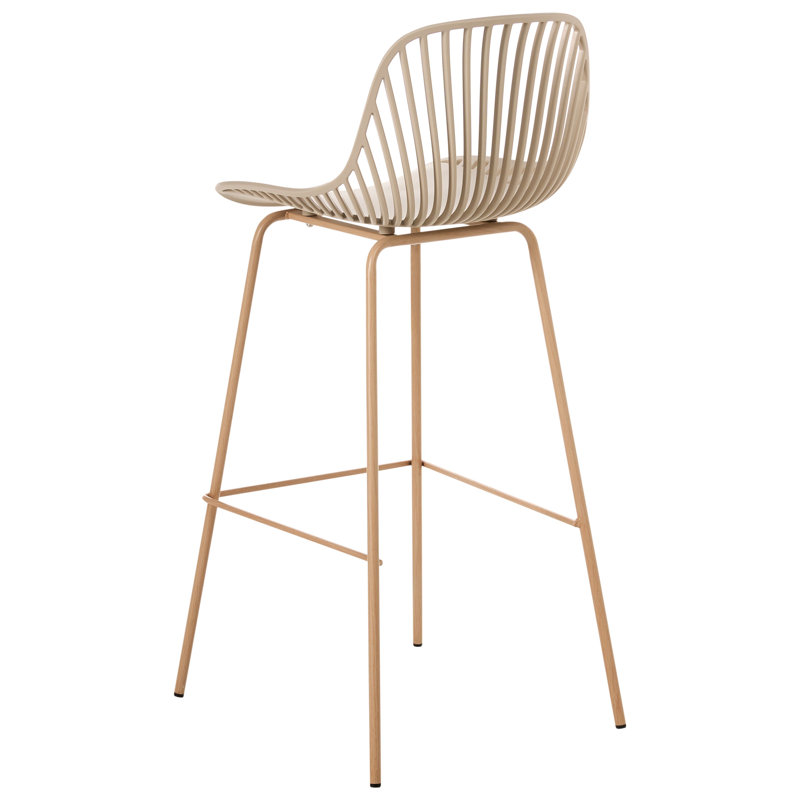 Counter Stool with Metal Frame, Beige