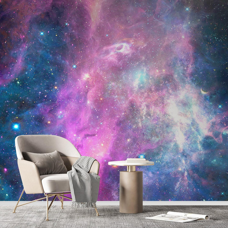 Planet In Outer Space Galaxy Peel & Stick Border, 96" L x 96" W