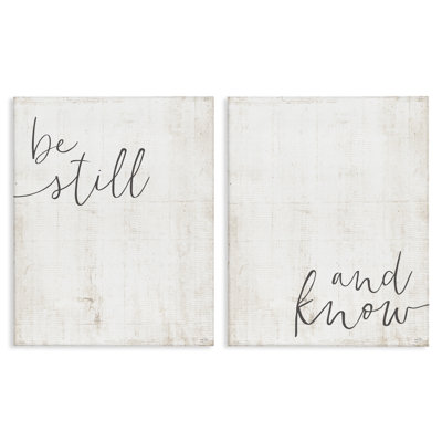 Traduction libre «Be Still And Know Calligraphy»
