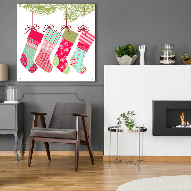  «Stockings» par Art Licensing Studio, art mural en verre acrylique, 36 po x 36 po, H 36 po x l 36 po