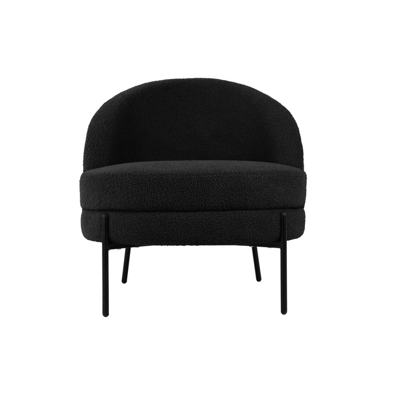 Chair Noble Teddy Curl Black, Black