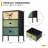 Gallery Night Stand Set of 2 with 3 Drawer, Wood Nightstand, Bedside Table for Bedroom, 27.4'' H × 16.2'' W × 11.5'' D-1964733782