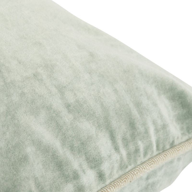 Harriet Cotton Throw Pillow, Square 22", Sage Green