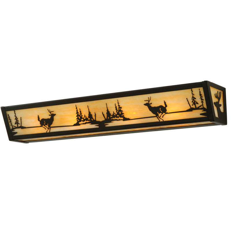 Rustic Lodge 4 - Light Bath Bar, Brown