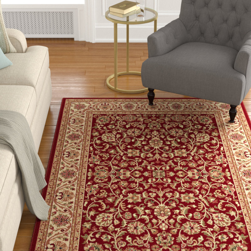Tapis oriental rouge / beige Clarence, Rectangle 7 pi 10 po x 10 pi 3 po