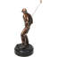Figurine pro golfeur en métal galvanisé avec piédestal