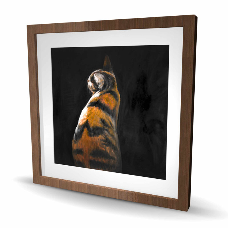 Chat tacheté - Imprimé mat félin orange encadré | Décoration intérieure