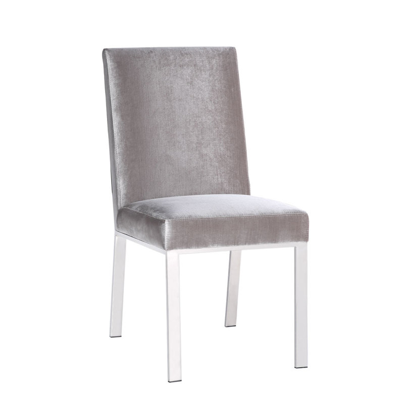 Chaise d'appoint rembourrée Kemper, Gris