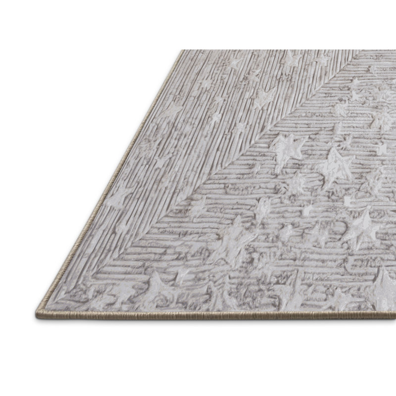 Silky Soft Plush Beige Area Rug, Square 3'