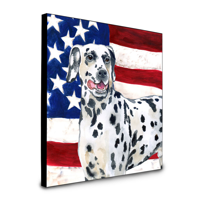 Panneau mural patriotique art Double Down, Dalmatien