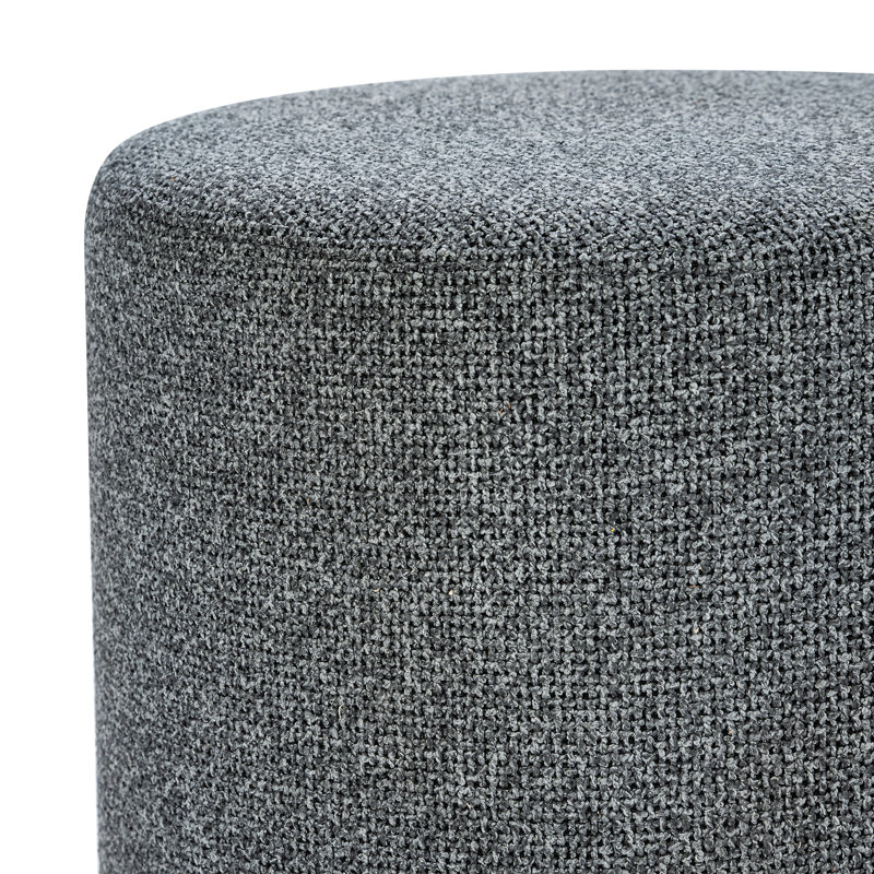 Tabouret de 16 pouces avec repose-pieds pivotant à 360 °, Peluche courte grise