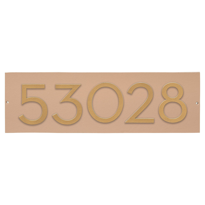 Rectangle Wall Plaque, Taupe/Gold, Yes