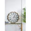 Horloge murale 23,5 x 2,5 x 23,5 po à chiffres romains rétro avec bordure dorée