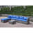 Patio With Cushions - Create A Peaceful Outdoor Corner. Powder-Coated Steel Construction. Handwoven Pe In . Water- Blue And Grey Cushion Covers. Great For Backyard, Deck, Patio, Or Porch Stylish