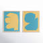 Étude bleue. Ensemble de 2 par Michael Kempen - Ensemble de 2 reproductions de cadres photo simples-87228047-87228049