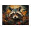 Curious Raccoon Collage II sur impression sur bois-1046130384