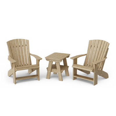 Heritage 3-Piece Adirondack Chair Set With Side Table