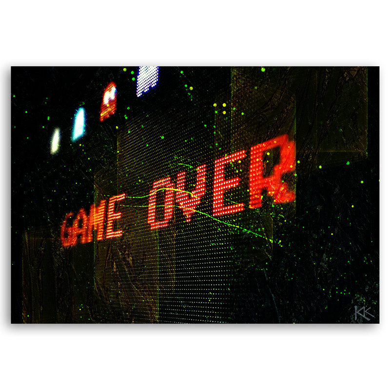 Game Over Game Console - No Frame Print on Canvas, 70cm H x 100cm W