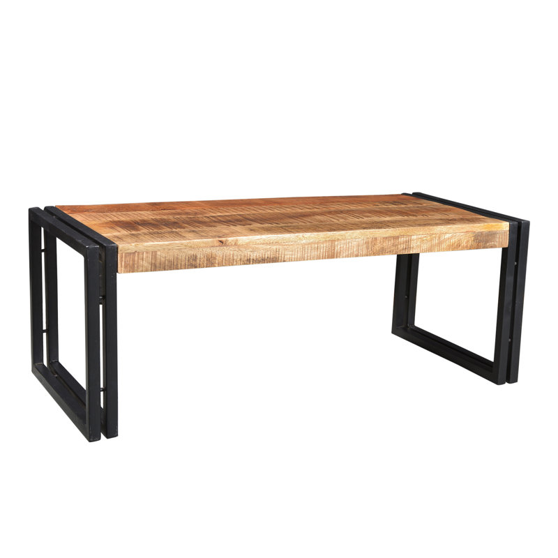 Knox Solid Wood Top Coffee Table, 18" H x 42" L x 20" W