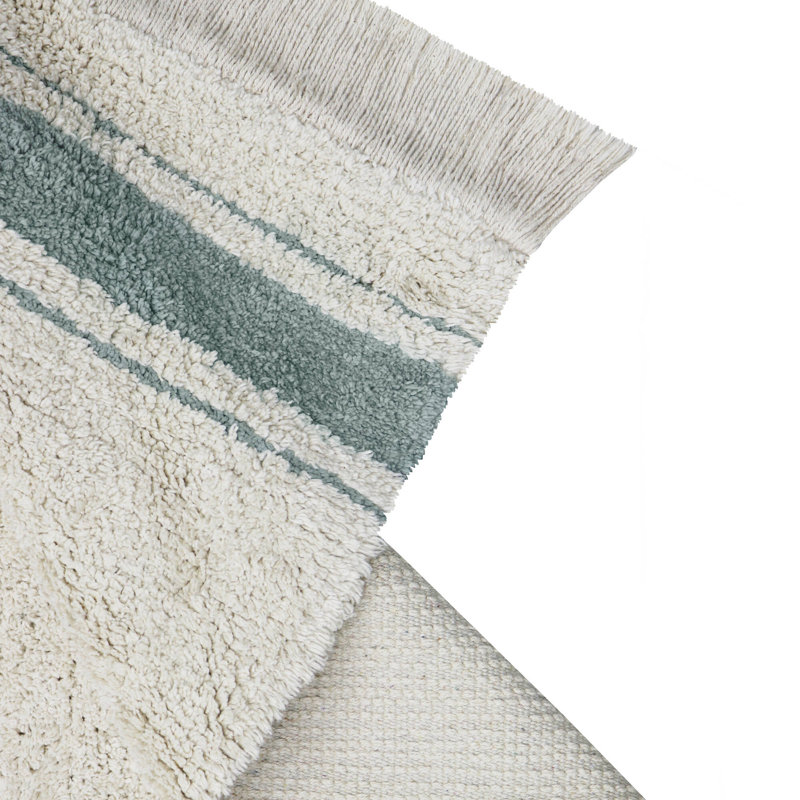 Little Chefs Indoor Rug, Rectangle 4'7" x 6'7", Natural/Vintage Blue