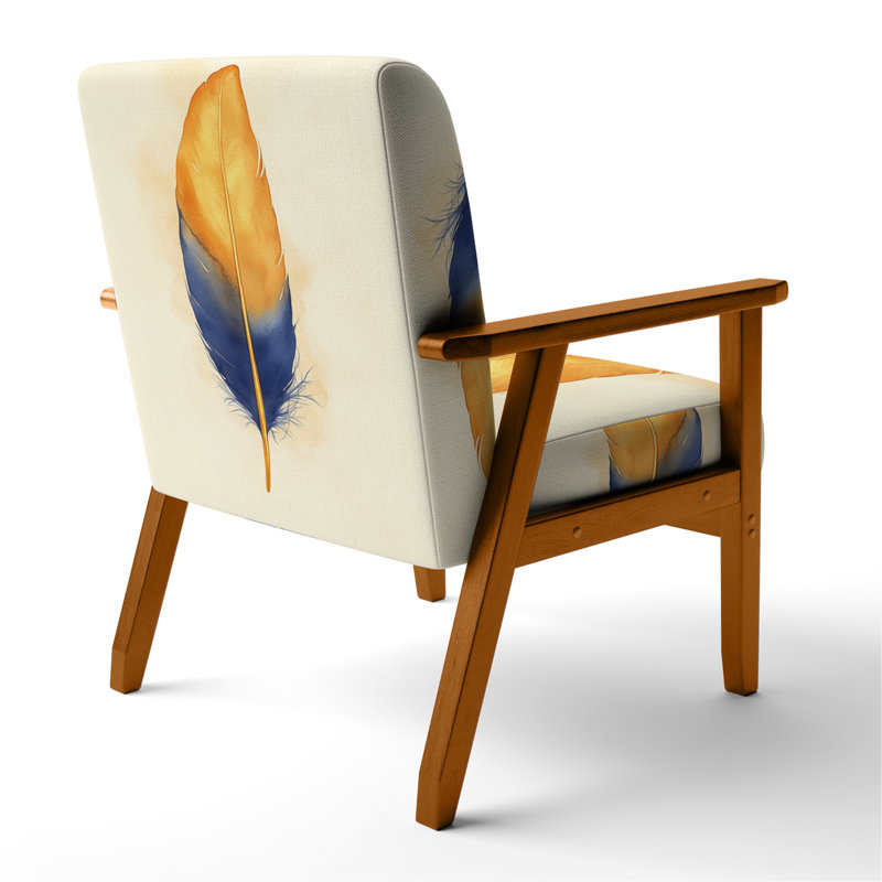 Chaise rembourrée Glam Feather, Brown Square Arms