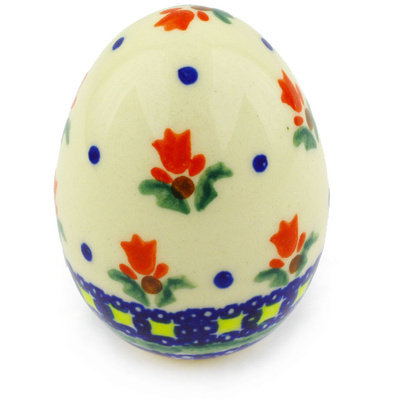 Figurinee à oeuf 3" en céramique polonaise