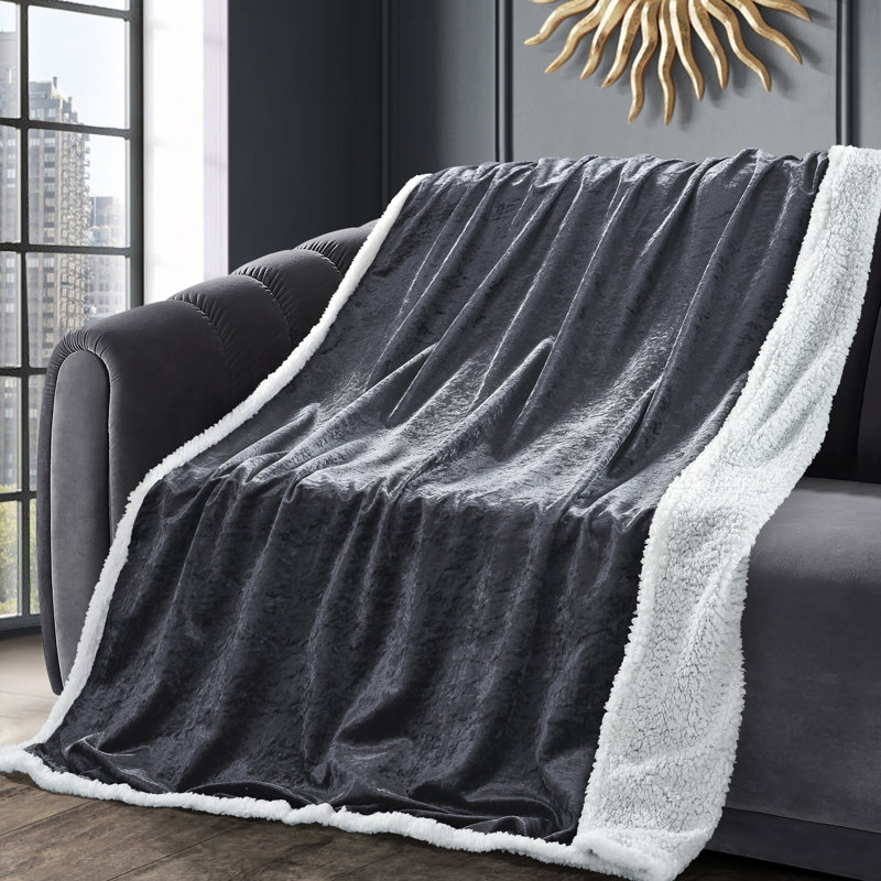 Episkopi Hand Woven Throw Blanket, Charcoal
