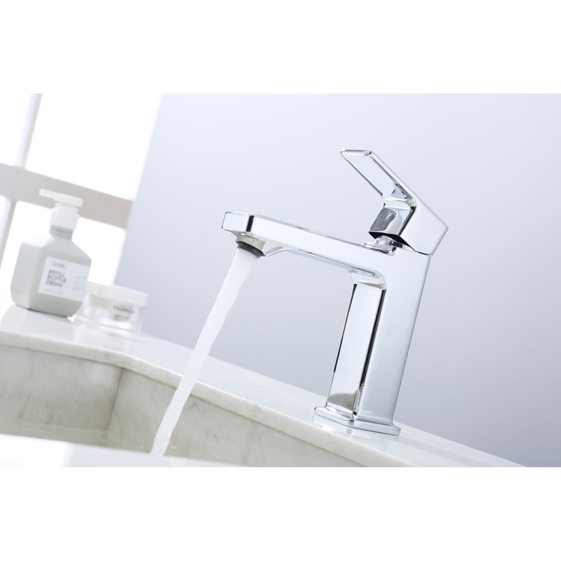 Modern Zinc Vanity Tap - 1 Hole, 600Mm Hose, Easy Temperature Adjustment Single Hole Laundry Faucet 1.5/Gpm Max Flow Rate, Deck Mount Installation
