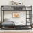 Metal Full Over Full Bunk Beds With Trundle,heavy Duty Bunk Beds Frame For Adults,kids,teens,space-saving,black-524424548