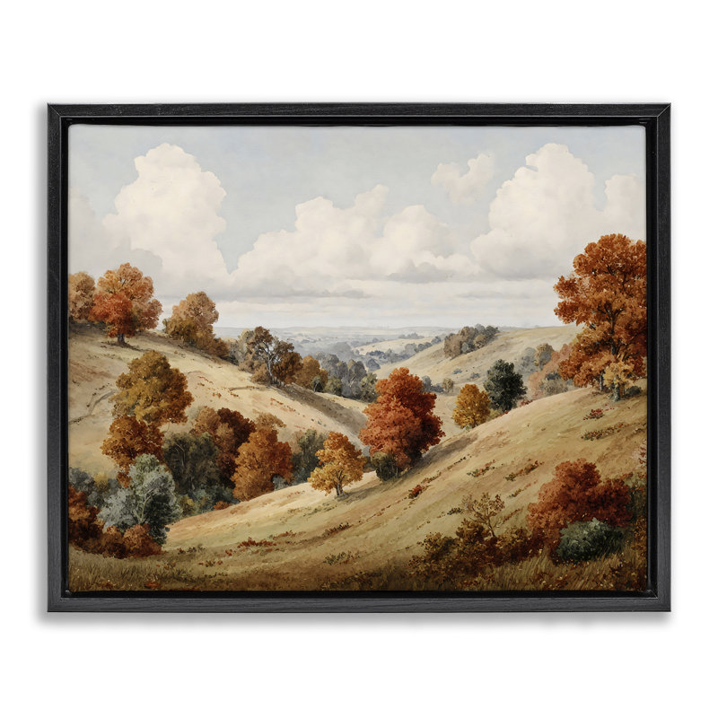 Cadre flottant Autumn Tree, Cadre flottant noir de jais, H 17 po x l 21 po