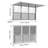 Concession Window 64x40 in Aluminum Alloy Service Window, Designed for Food Trucks, Features 3 Fixed & 3 Sliding Panels, Awning Door with Drag Hook, and Water-Resistant Construction-135233401