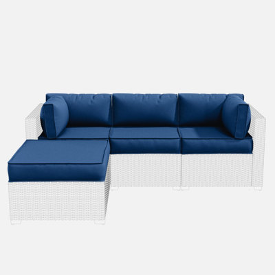 9-Piece Outdoor Replacement Cushion Set Seat/Back Cushion (Set Of 3 Seats , 5 Backs, 1 Footrest) by Hokku Designs