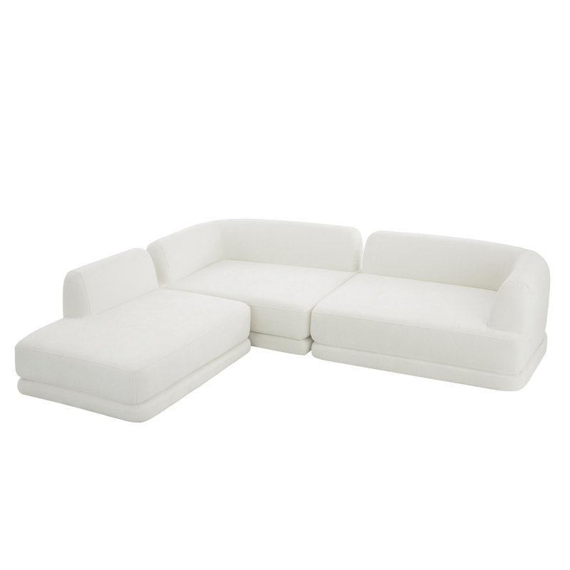 Canapé modulaire moderne en L, Beige